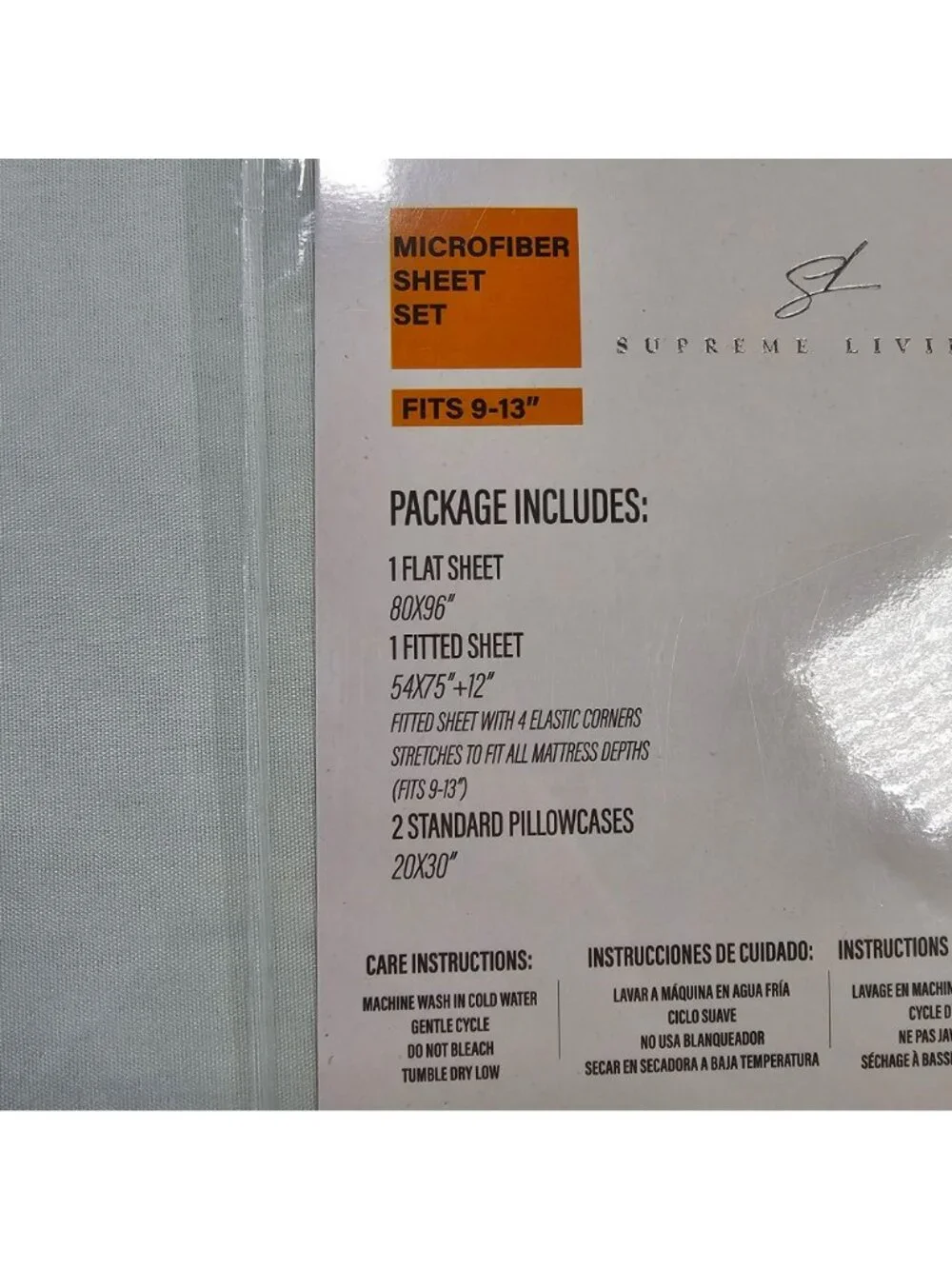 Supreme Living Full Size 4pc Microfiber Sheet Set NEW Mint Green